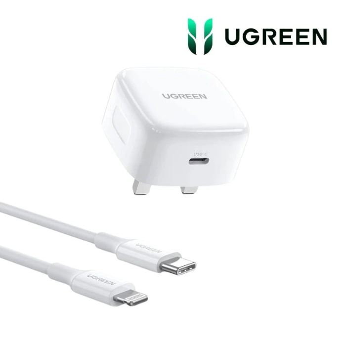 Ugreen 20w Type C Pd Fast Charger With Type C To Lightning 1m Cable Set Cd137